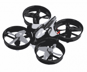 E010-Black-Grey-Vector Mini Drohne Drone unter 250g